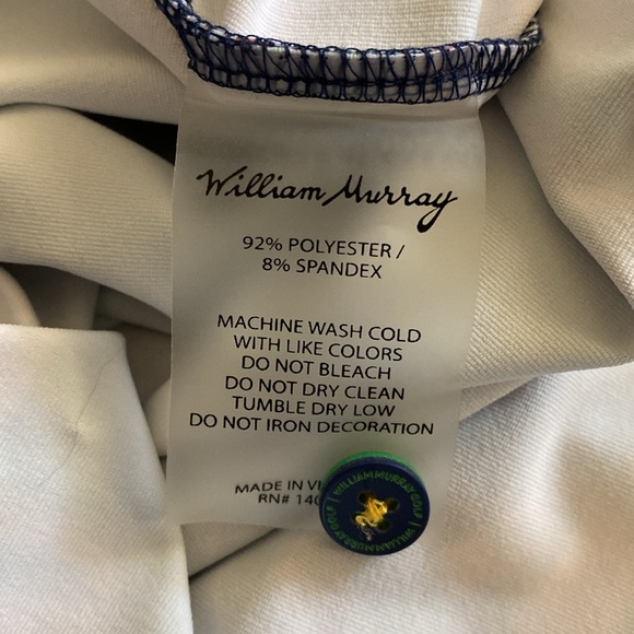 William Murray floral golf shirt, sz. L, - Picture 7 of 7